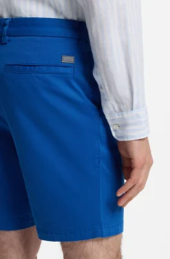 Modern-fit shorts in overdyed stretch-cotton twill