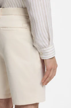 Modern-fit shorts in overdyed stretch-cotton twill