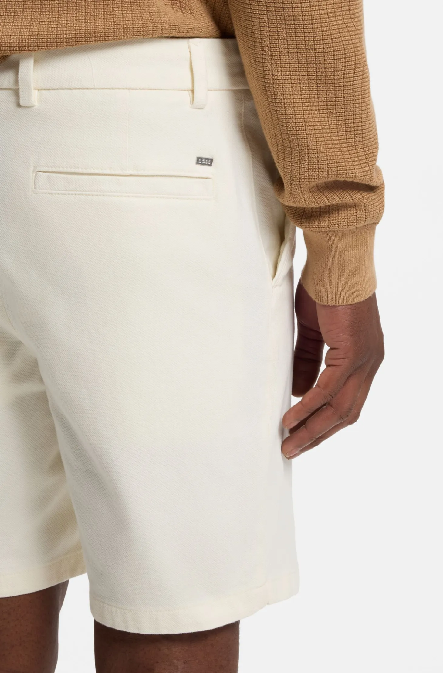 Modern-fit shorts in stretch cotton