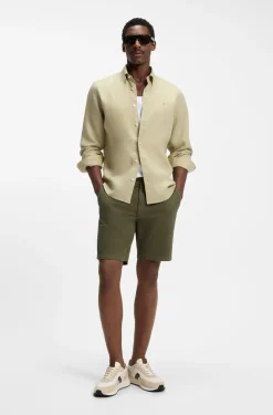 Modern-fit shorts in stretch cotton