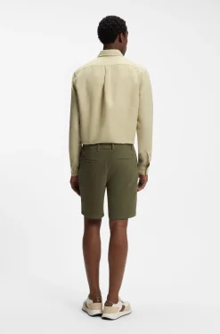 Modern-fit shorts in stretch cotton
