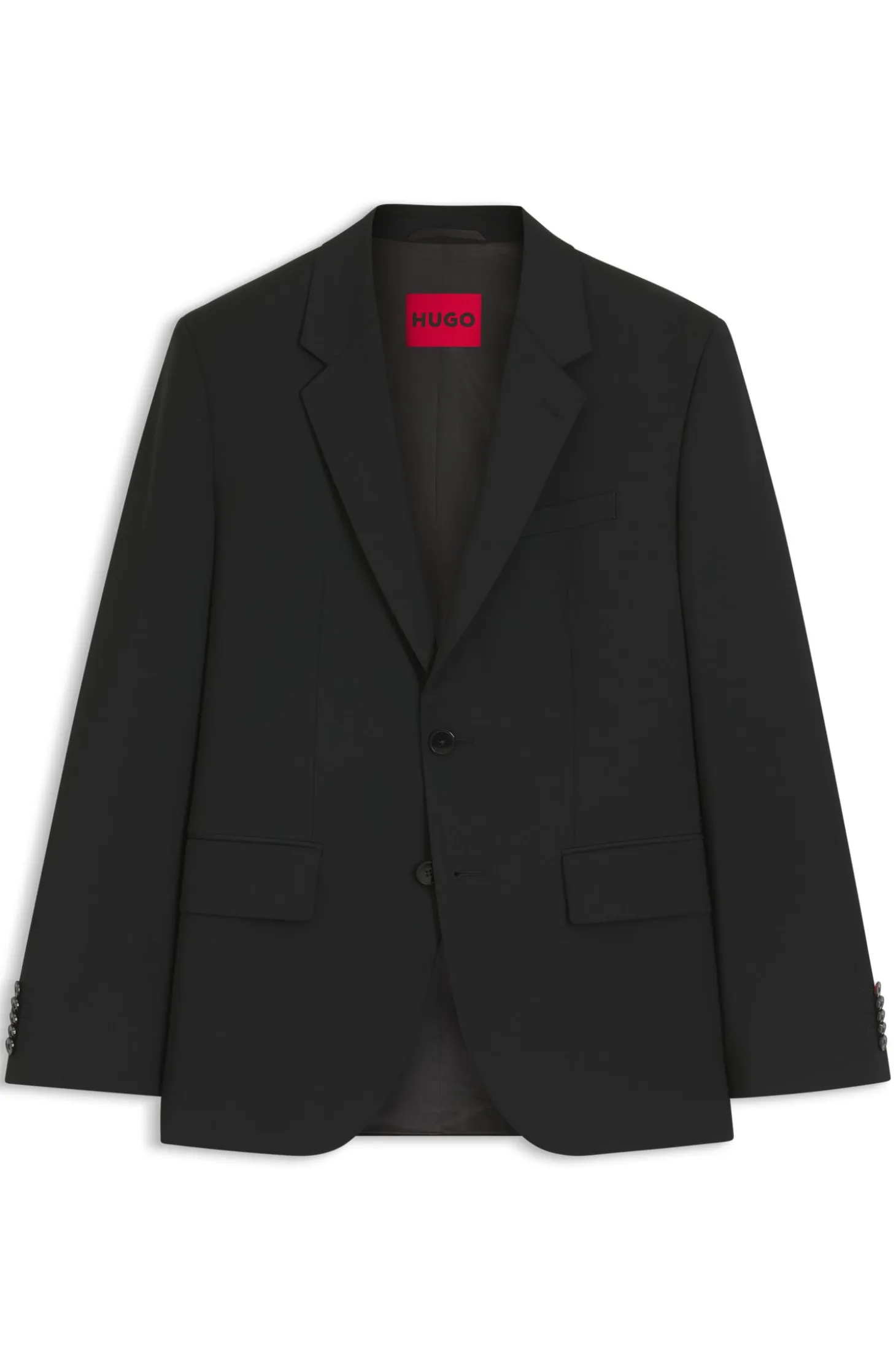 Modern-fit suit jacket in a stretch-wool blend