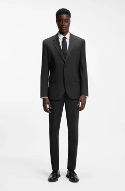 Modern-fit suit jacket in a stretch-wool blend