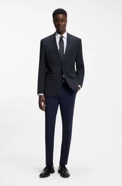 Modern-fit suit jacket in a stretch-wool blend