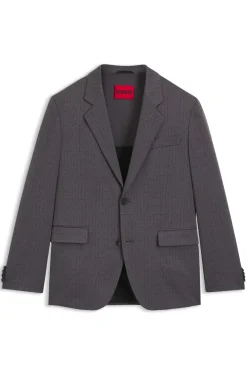 Modern-fit suit jacket in checked stretch fabric