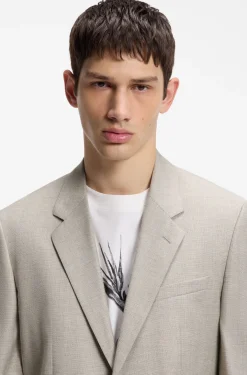 Modern-fit suit jacket in stretch twill