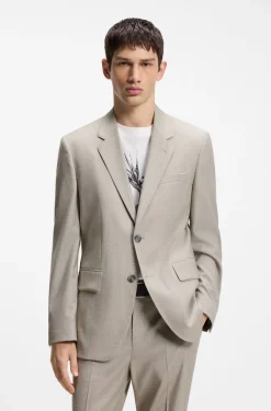 Modern-fit suit jacket in stretch twill