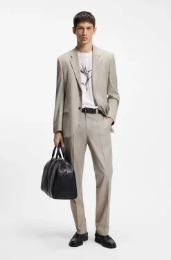 Modern-fit suit jacket in stretch twill