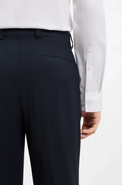 Modern-fit trousers in a performance-stretch wool blend