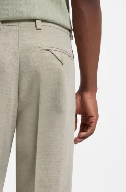 Modern-fit trousers with herringbone weave