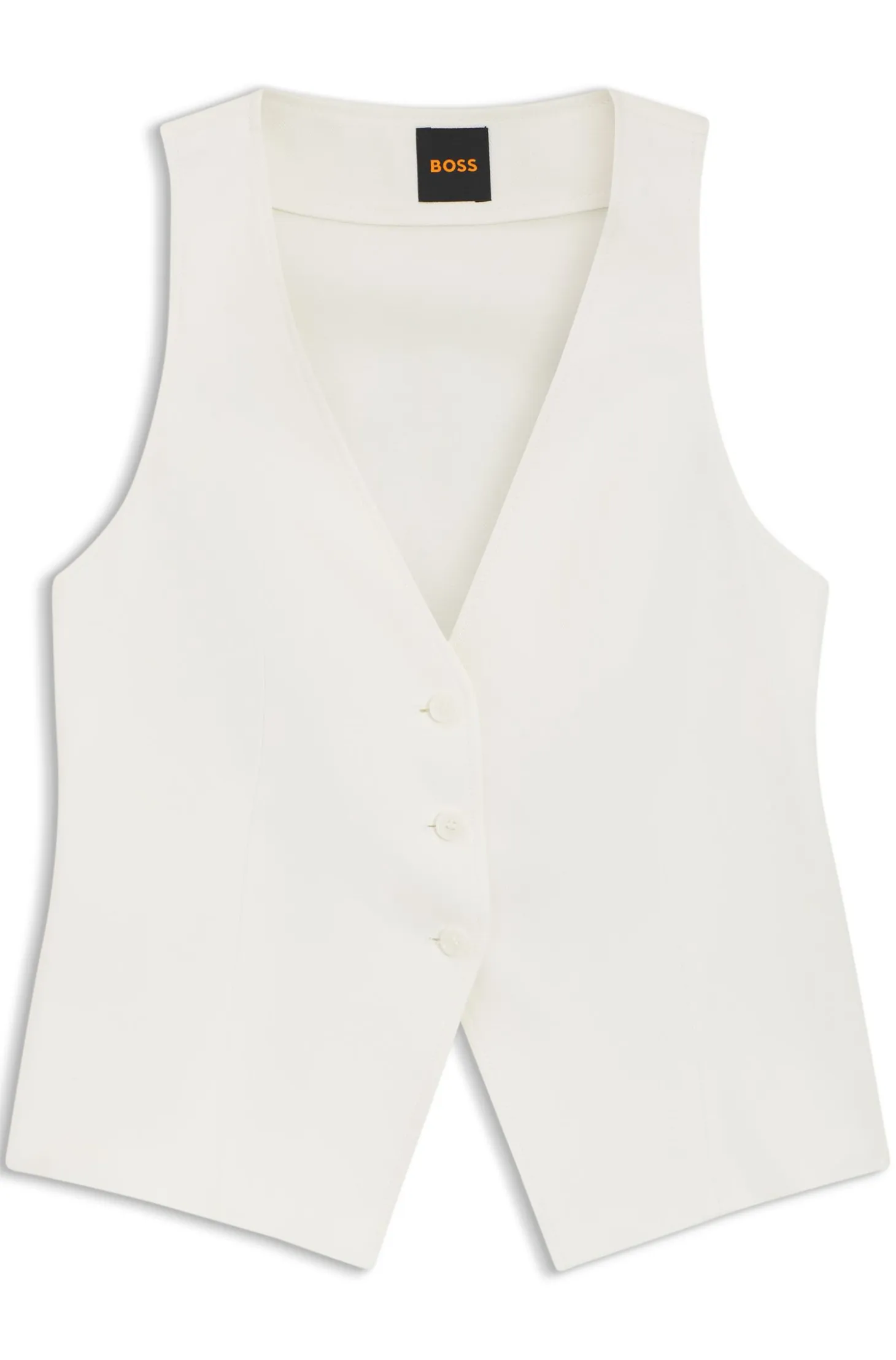 Modern-fit waistcoat with open back