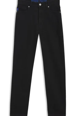 Mom jeans in black stretch denim