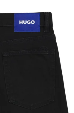 Mom jeans in black stretch denim