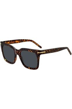 Monogram-patterned sunglasses with gold-tone hardware