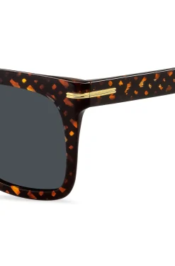 Monogram-patterned sunglasses with gold-tone hardware