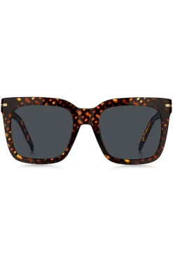 Monogram-patterned sunglasses with gold-tone hardware