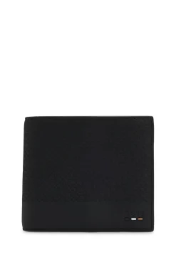 Monogram wallet with plain trims