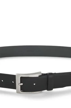 Nappa-leather belt with pin buckle