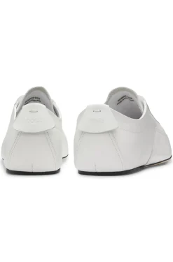 Nappa-leather trainers with debossed logo