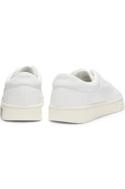 Nappa-leather trainers with gold-tone logo