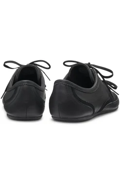 Nappa-leather trainers with suede trims