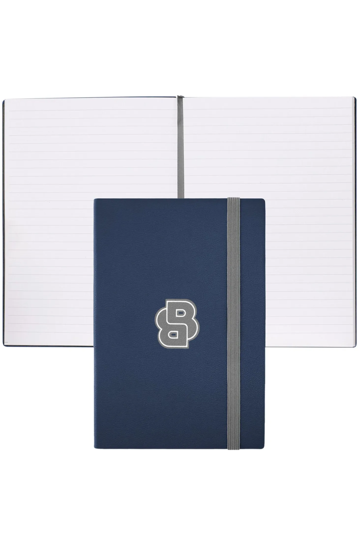 Navy A5 notebook with Double B monogram