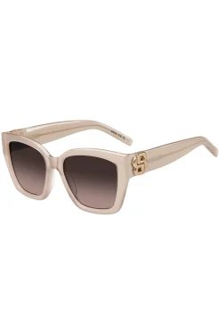 Nude-acetate sunglasses with Double B monogram
