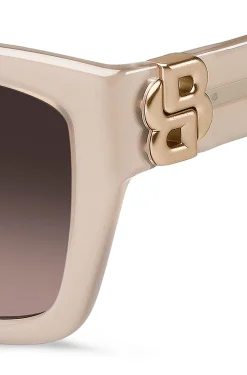 Nude-acetate sunglasses with Double B monogram