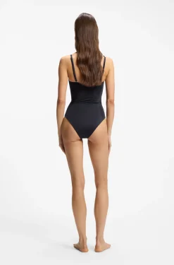 One-piece swimsuit with Double B monogram