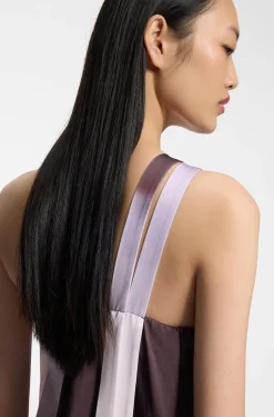 One-shoulder dress with floral print