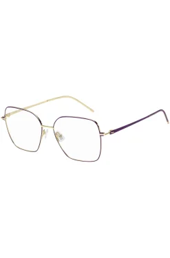 Optical frames in gold-tone steel with purple details