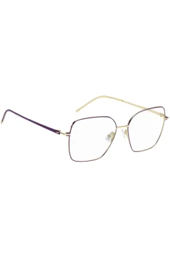 Optical frames in gold-tone steel with purple details
