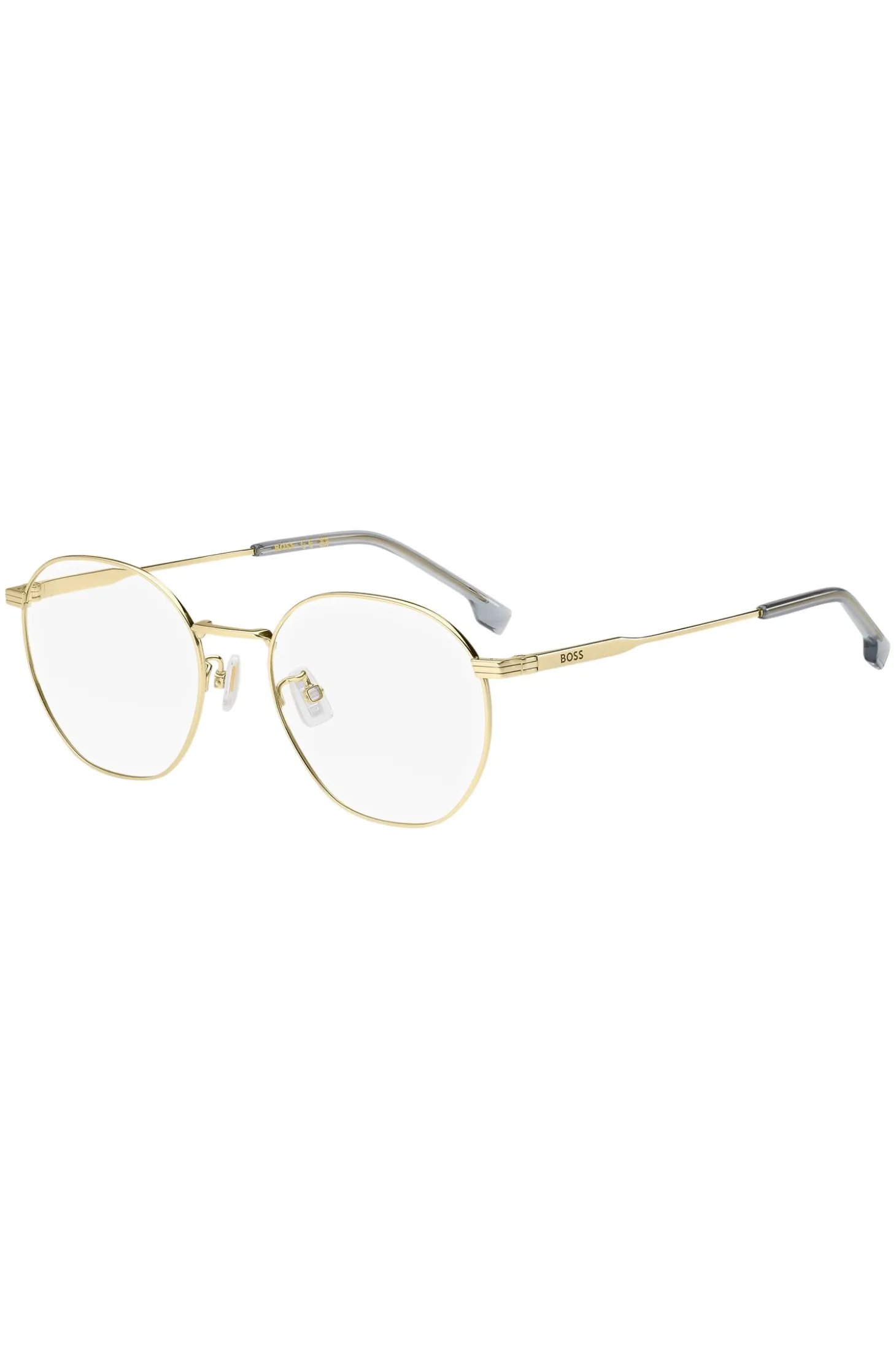 Optical frames in gold-tone titanium