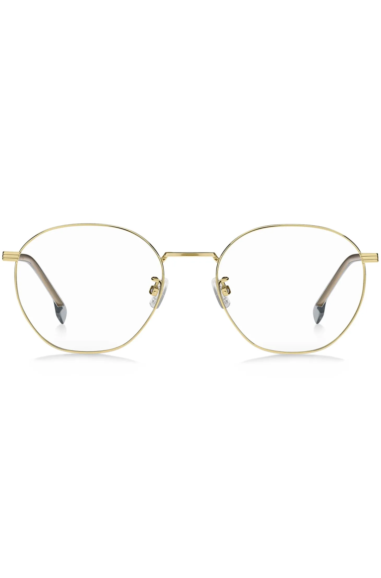 Optical frames in gold-tone titanium