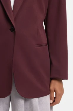 Oversized-fit blazer with belt
