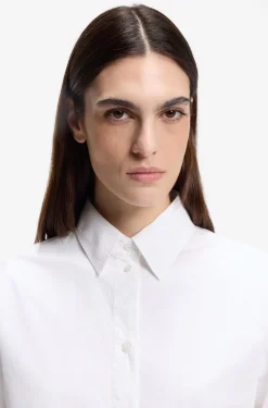 Oversized-fit blouse in cotton poplin