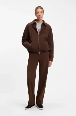Oversized-fit corduroy jacket with script logo