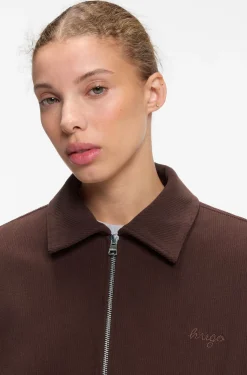 Oversized-fit corduroy jacket with script logo