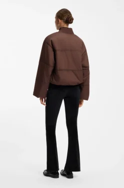 Oversized-fit padded jacket with seam details