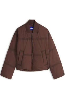 Oversized-fit padded jacket with seam details