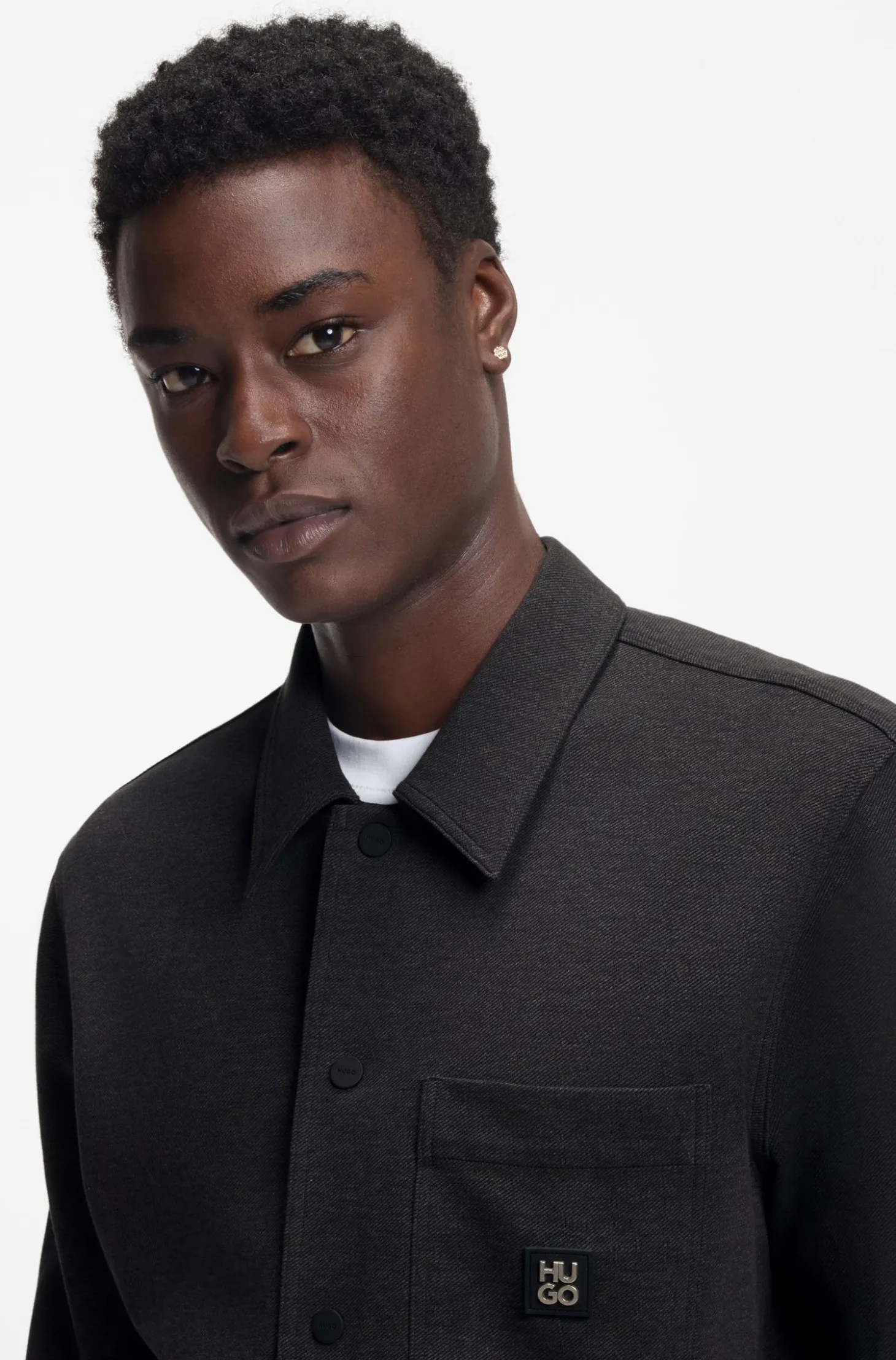Oversized-fit shirt in a cotton blend