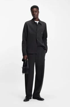 Oversized-fit shirt in a cotton blend