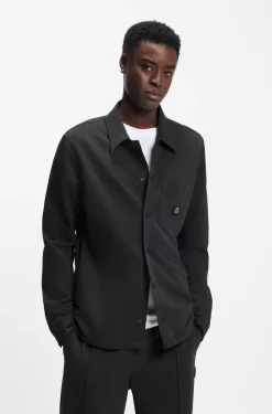 Oversized-fit shirt in a cotton blend