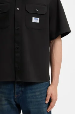 Oversized-fit shirt in cotton twill