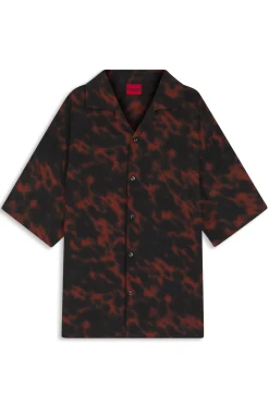 Oversized-fit shirt with digital print