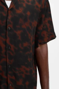 Oversized-fit shirt with digital print