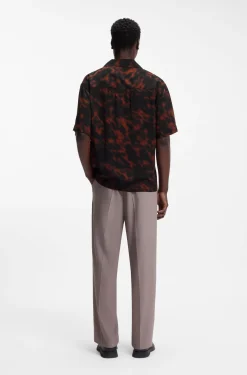 Oversized-fit shirt with digital print