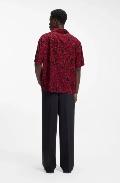Oversized-fit shirt with digital print