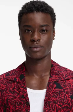 Oversized-fit shirt with digital print