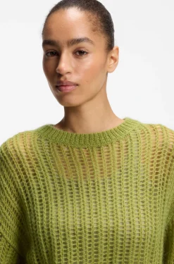 Oversized-fit sweater with open knit